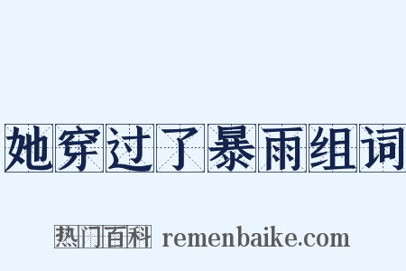 她穿过了暴雨组词是什么意思的图片